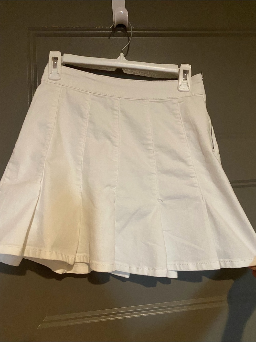 White Women's Flared Skirt - Classic A-Line Tennis Style